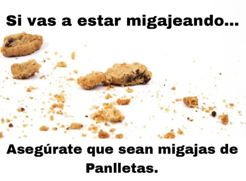 Meme de Panlletas sobre migajas